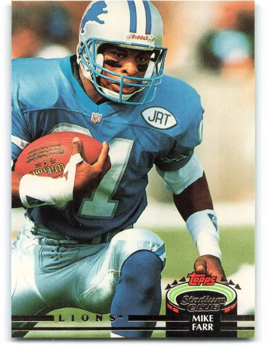 1992 Topps Stadium Club #103 Mike Farr EX Excellent Detroit Lions Football Card