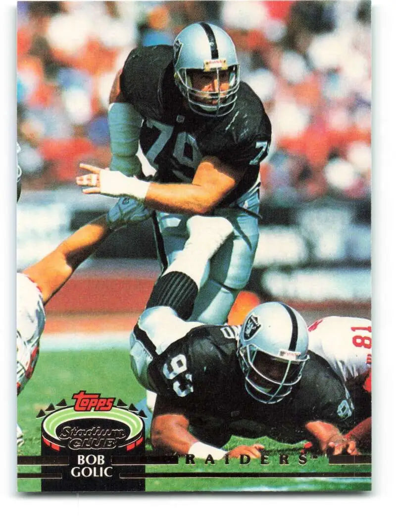 1992 Topps Stadium Club #104 Bob Golic EX Excellent Los Angeles Raiders Football Card - Football Card Single