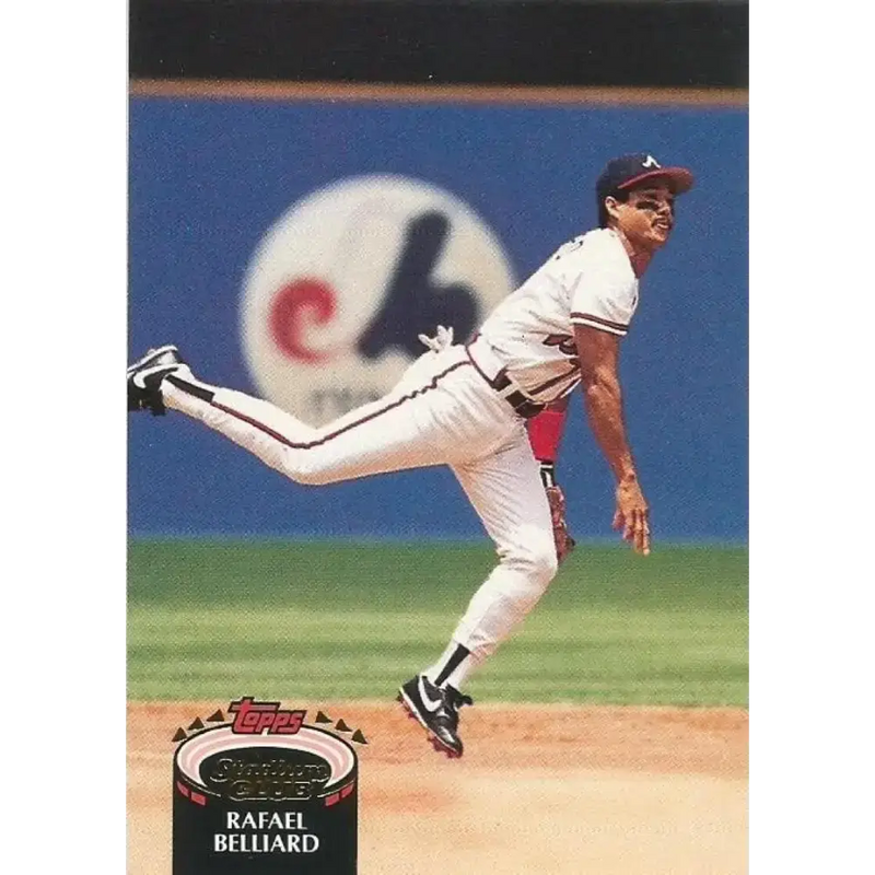 1992 Topps Stadium Club #105 Rafael Belliard NM-MT Atlanta Braves Baseball Card - Baseball Card Single
