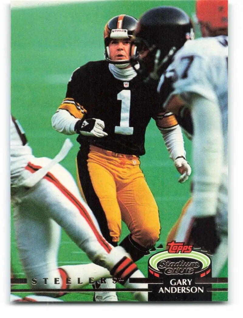 1992 Topps Stadium Club #106 Gary Anderson EX Excellent Pittsburgh Steelers Football Card - Football Card Single