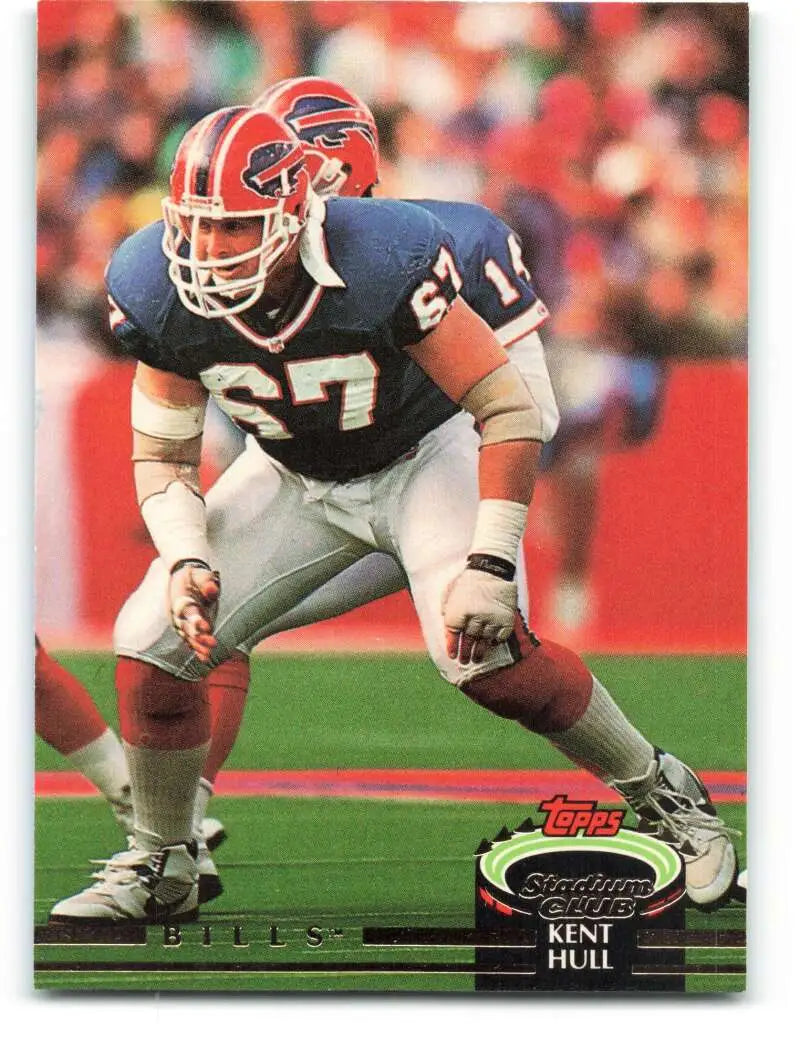 1992 Topps Stadium Club #109 Kent Hull EX Excellent Buffalo Bills Football Card - Football Card Single