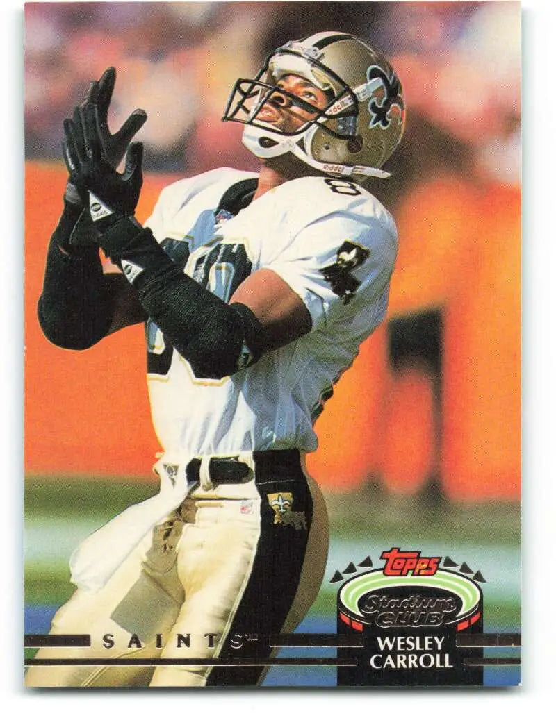 1992 Topps Stadium Club #11 Wesley Carroll EX Excellent New Orleans Saints Football Card - Football Card Single