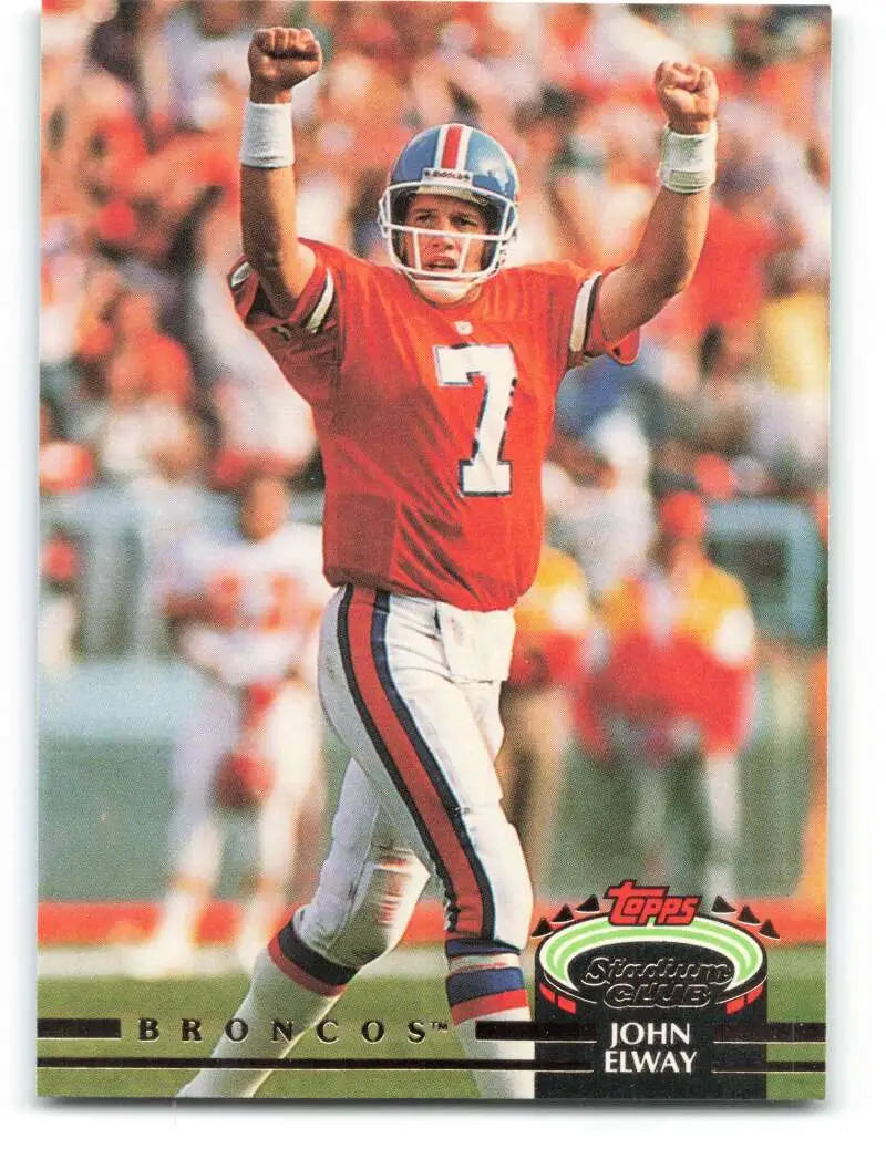 1992 Topps Stadium Club #110 John Elway EX Excellent Denver Broncos Football Card - Football Card Single