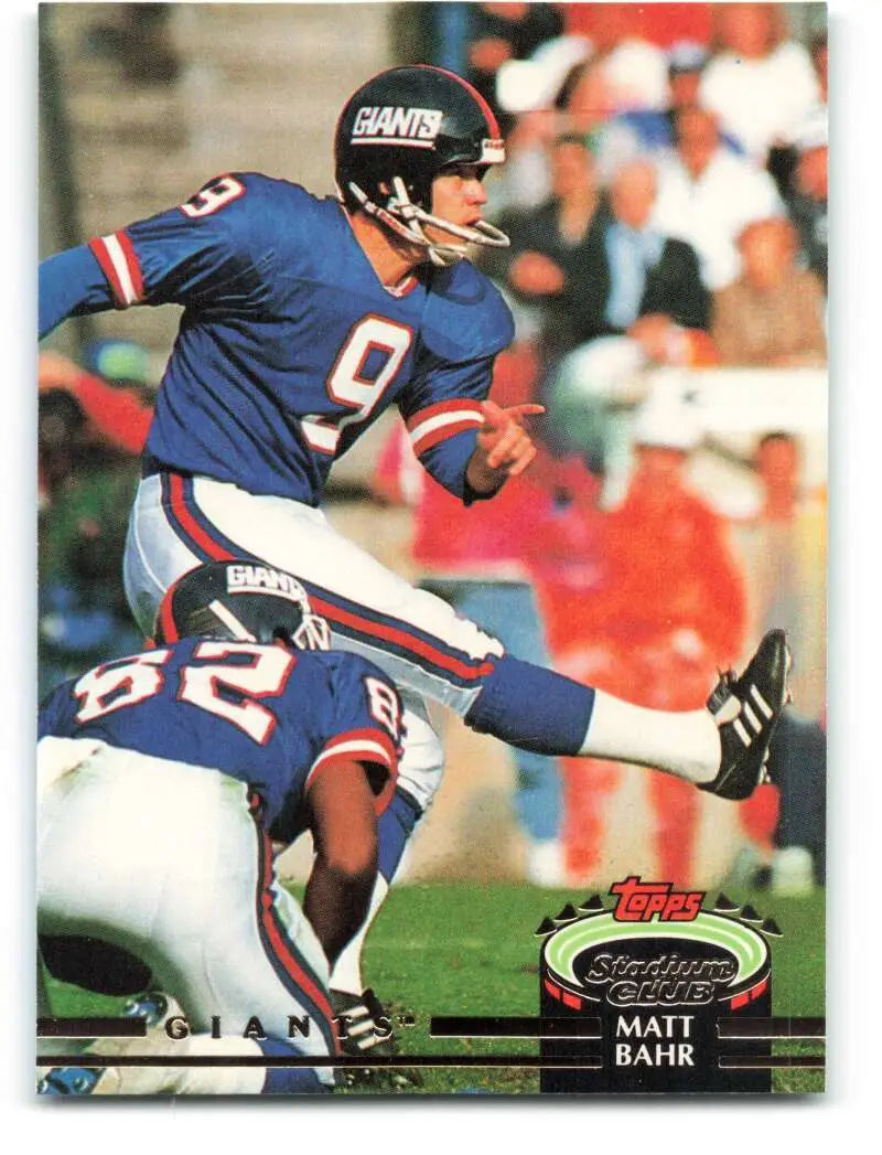 1992 Topps Stadium Club #113 Matt Bahr EX Excellent New York Giants Football Card - Football Card Single