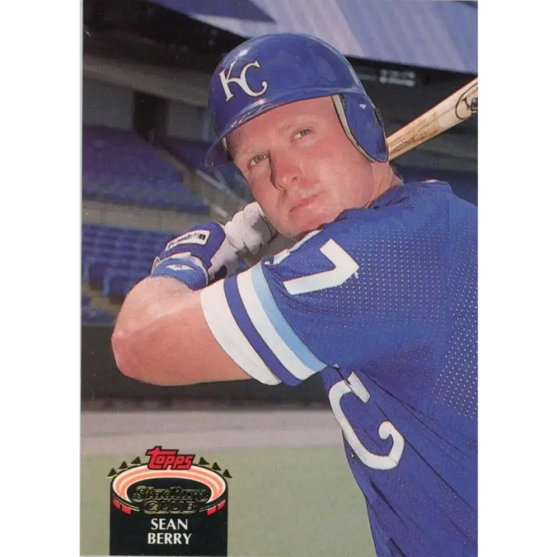 1992 Topps Stadium Club #114 Sean Berry NM-MT Kansas City Royals Baseball Card - Baseball Card Single
