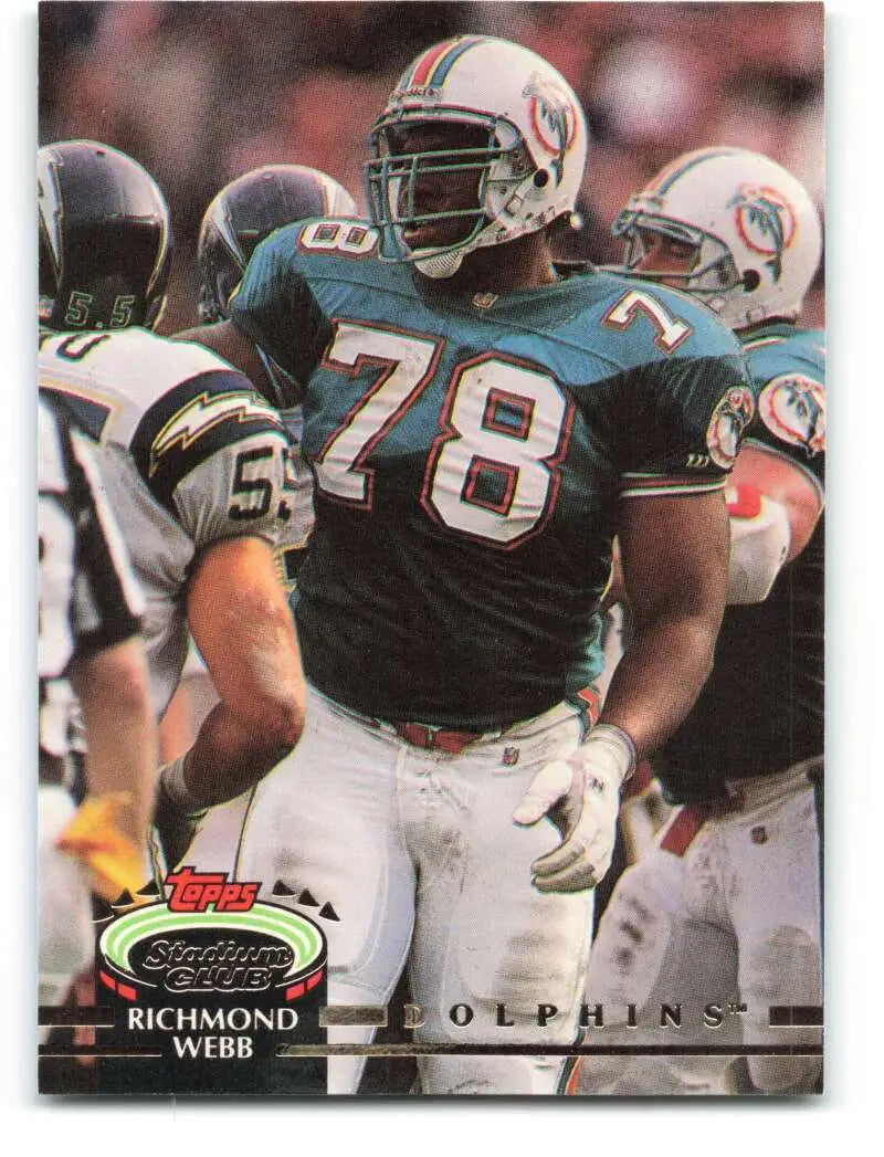 1992 Topps Stadium Club #115 Richmond Webb EX Excellent Miami Dolphins Football Card - Football Card Single