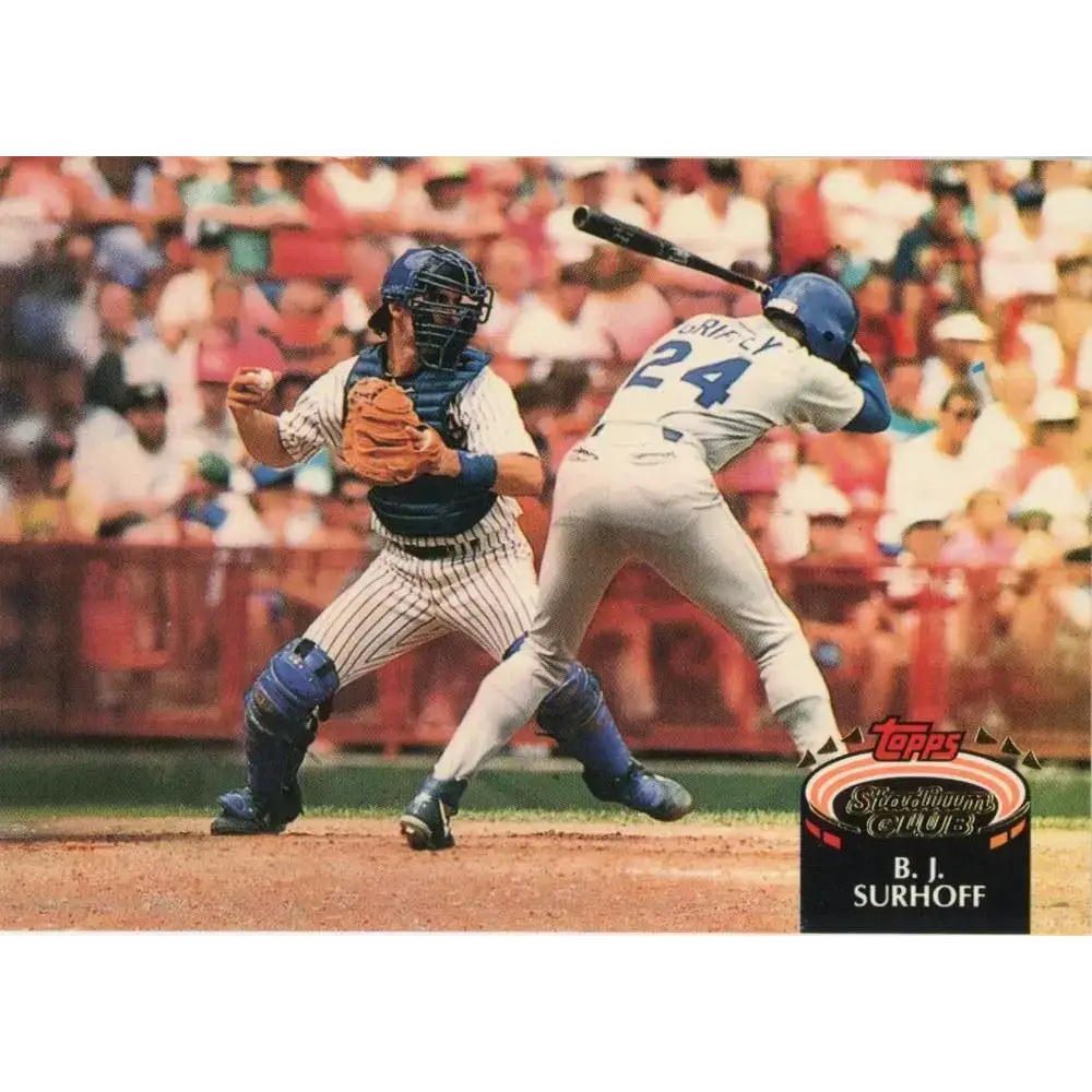 1992 Topps Stadium Club #117 B.J. Surhoff NM-MT Milwaukee Brewers Baseball Card - Baseball Card Single