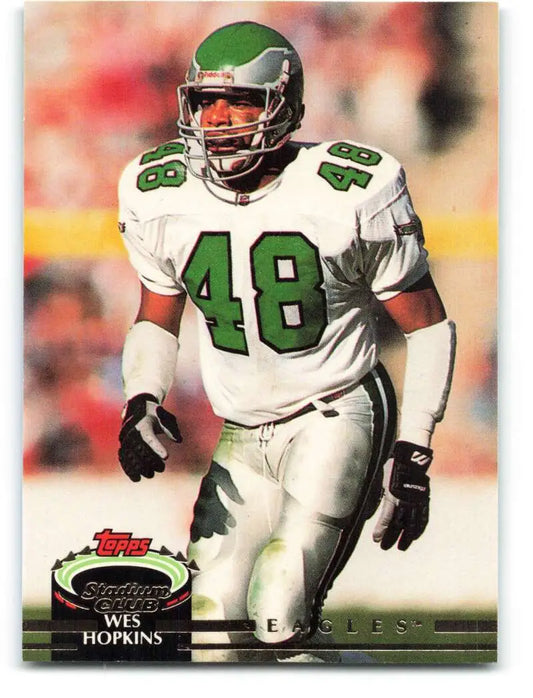 1992 Topps Stadium Club #118 Wes Hopkins EX Excellent Philadelphia Eagles Football Card - Football Card Single
