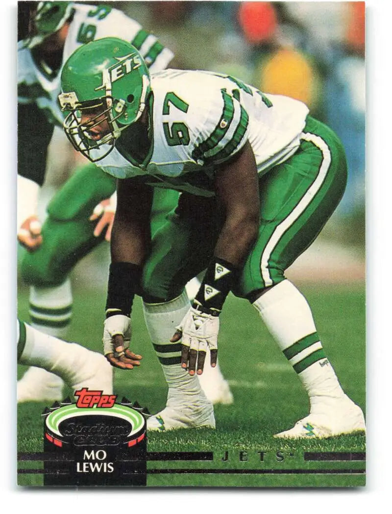 1992 Topps Stadium Club #119 Mo Lewis EX Excellent New York Jets Football Card - Football Card Single