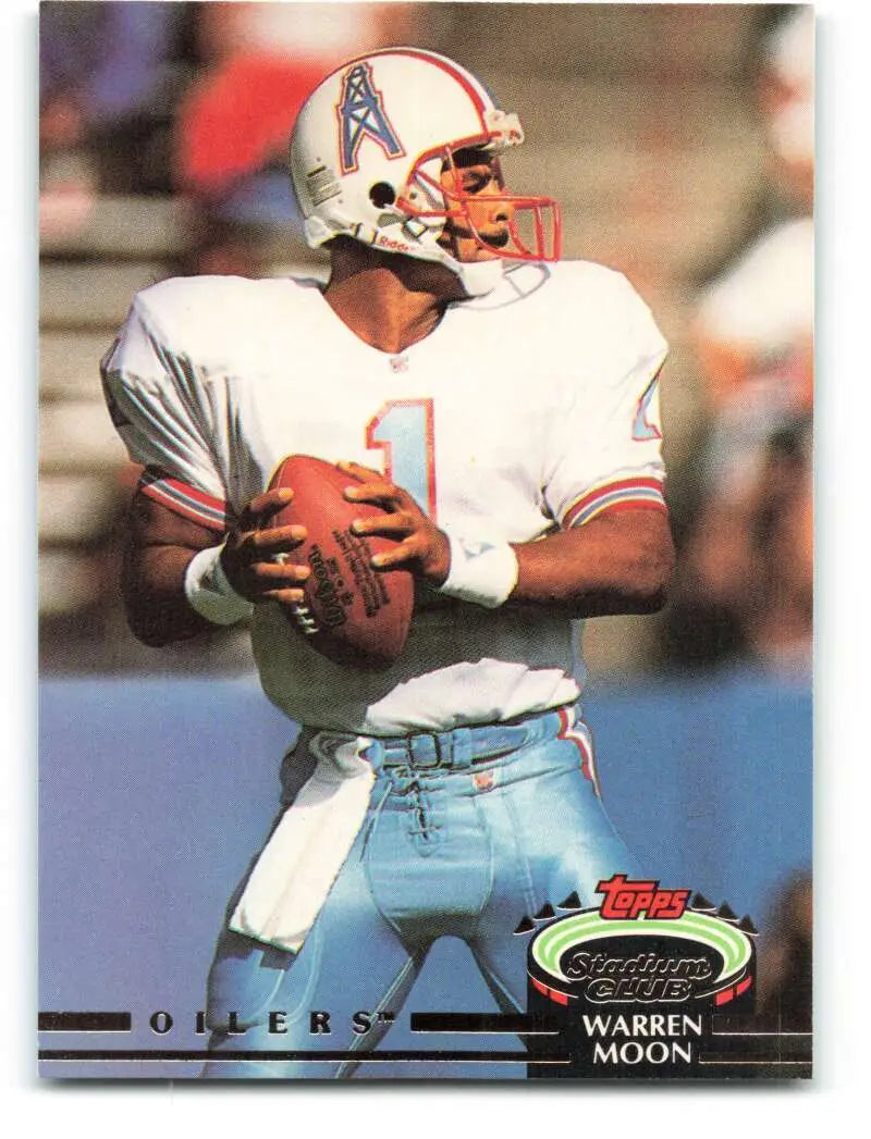 1992 Topps Stadium Club #120 Warren Moon EX Excellent Houston Oilers Football Card - Football Card Single