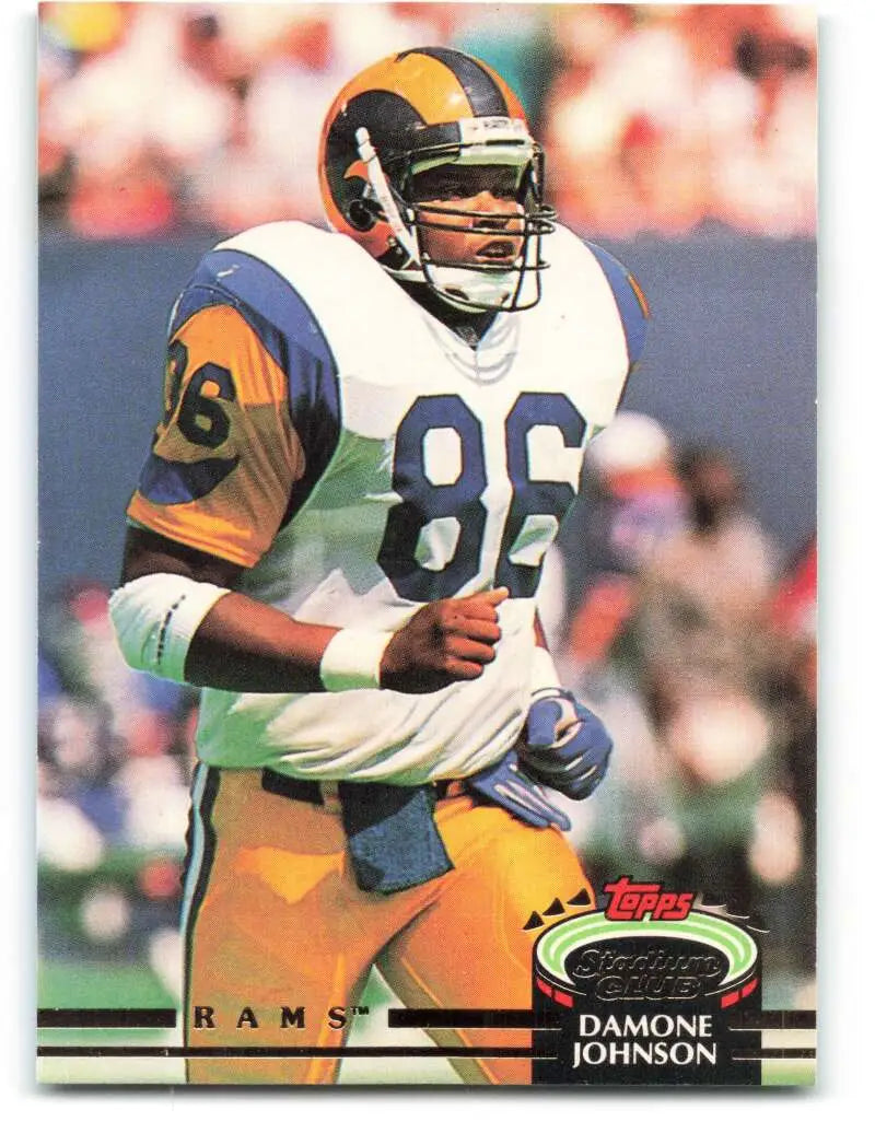 1992 Topps Stadium Club #121 Damone Johnson EX Excellent Los Angeles Rams Football Card