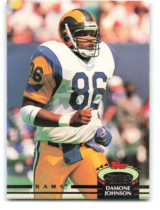 1992 Topps Stadium Club #121 Damone Johnson EX Excellent Los Angeles Rams Football Card - Football Card Single