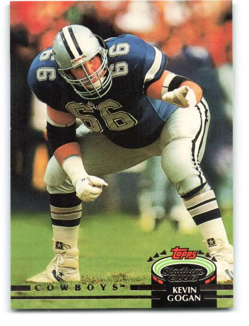 1992 Topps Stadium Club #122 Kevin Gogan EX Excellent Dallas Cowboys Football Card - Football Card Single