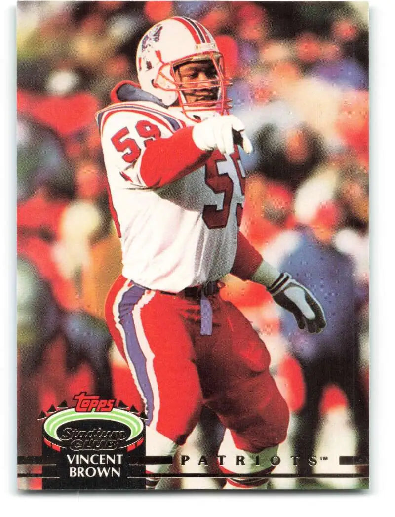 1992 Topps Stadium Club #125 Vincent Brown EX Excellent New England Patriots Football Card