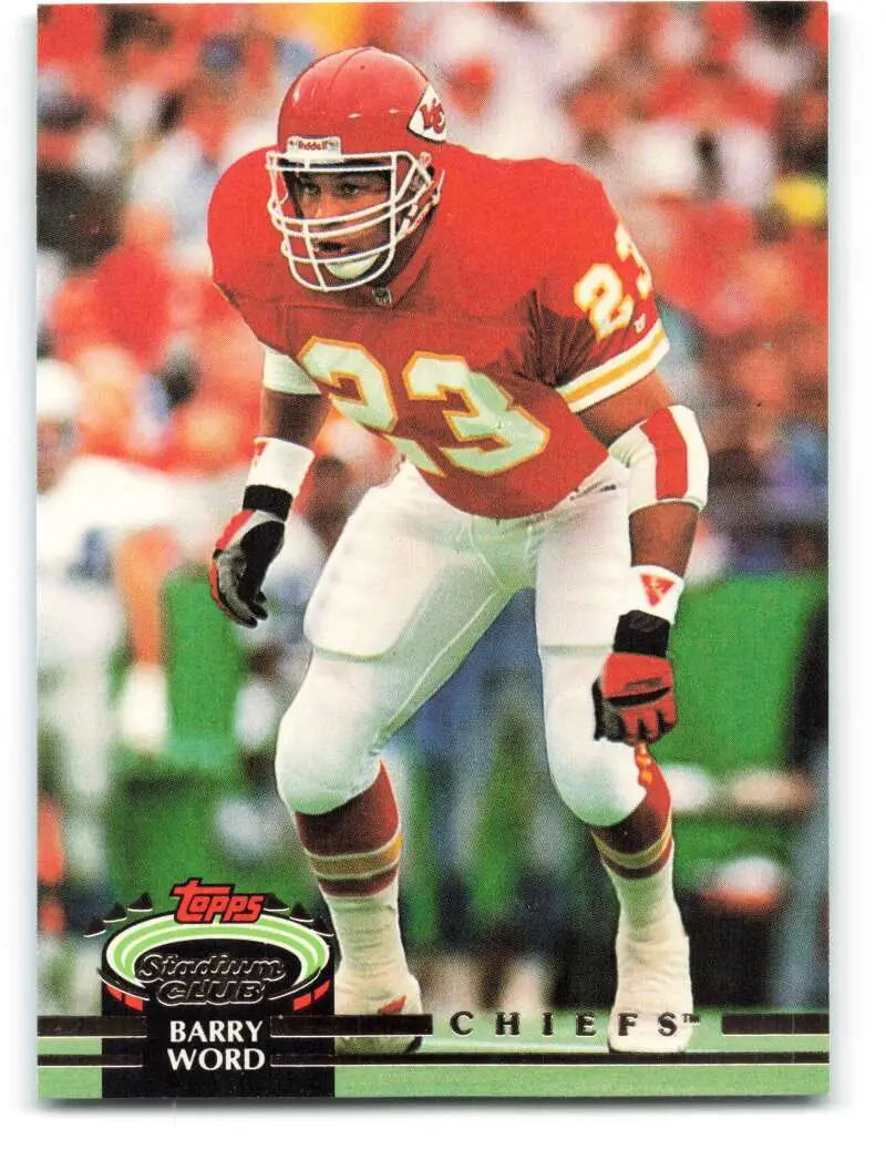 1992 Topps Stadium Club #126 Barry Word EX Excellent Kansas City Chiefs Football Card - Football Card Single