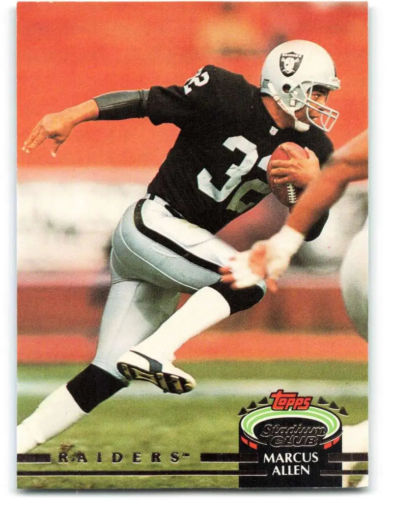 1992 Topps Stadium Club #129 Marcus Allen EX Excellent Los Angeles Raiders Football Card - Football Card Single