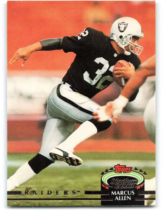 1992 Topps Stadium Club #129 Marcus Allen EX Excellent Los Angeles Raiders Football Card - Football Card Single