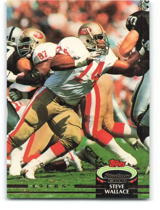 1992 Topps Stadium Club #13 Steve Wallace EX Excellent San Francisco 49ers Football Card - Football Card Single