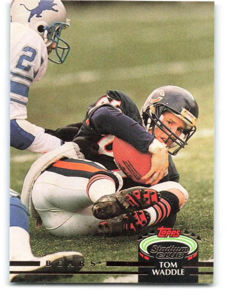 1992 Topps Stadium Club #130 Tom Waddle EX Excellent Chicago Bears Football Card - Football Card Single