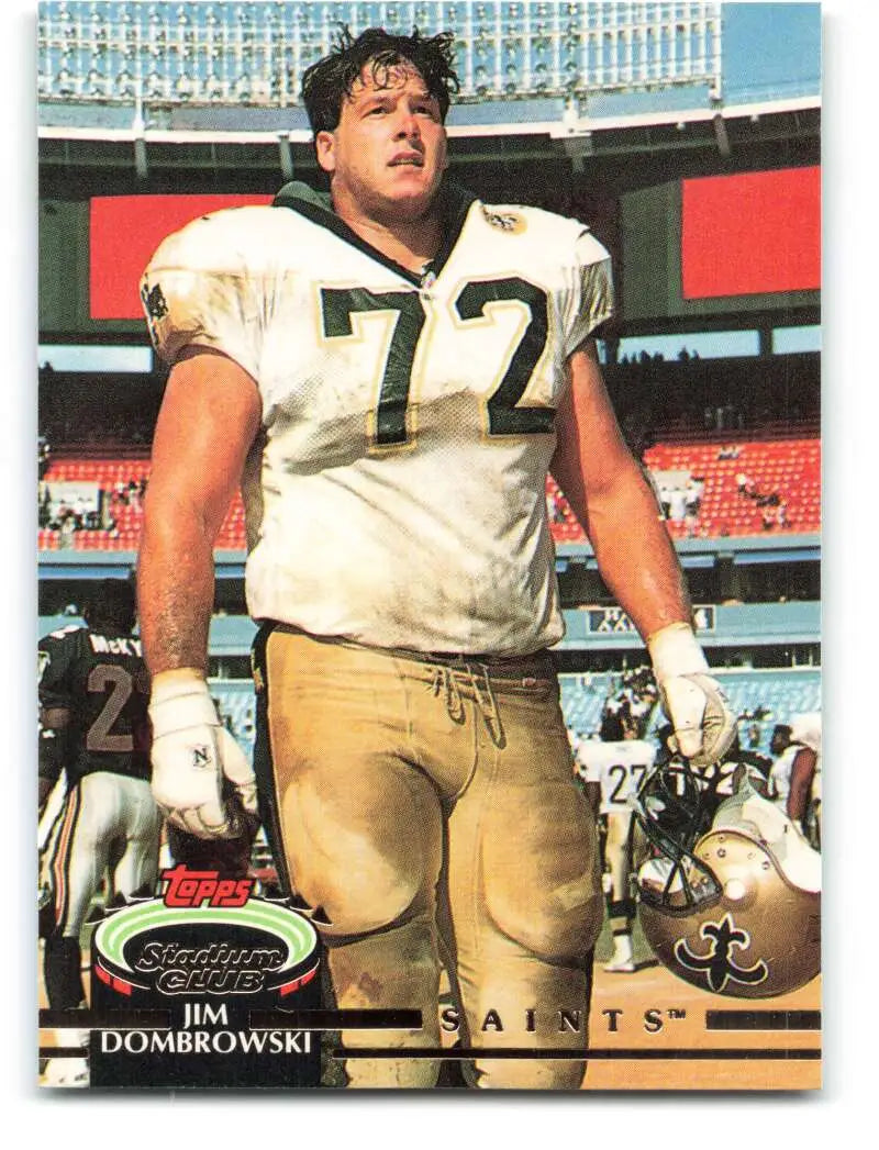 1992 Topps Stadium Club #131 Jim Dombrowski EX Excellent New Orleans Saints Football Card - Football Card Single