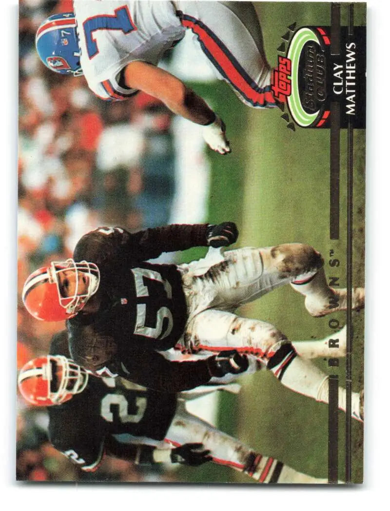 1992 Topps Stadium Club #133 Clay Matthews EX Excellent Cleveland Browns Football Card - Football Card Single