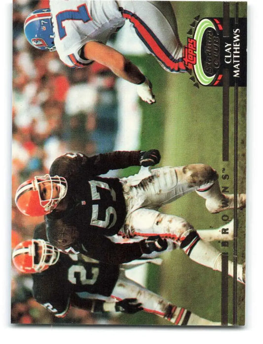 1992 Topps Stadium Club #133 Clay Matthews EX Excellent Cleveland Browns Football Card - Football Card Single