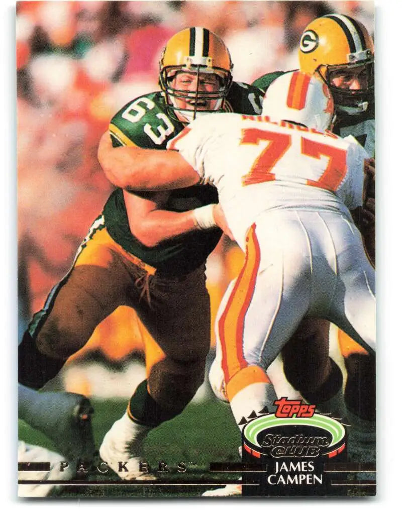 1992 Topps Stadium Club #137 James Campen EX Excellent Green Bay Packers Football Card - Football Card Single
