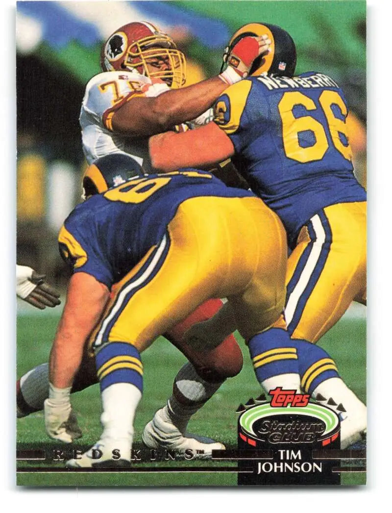 1992 Topps Stadium Club #138 Tim Johnson EX Excellent Washington Redskins Football Card - Football Card Single