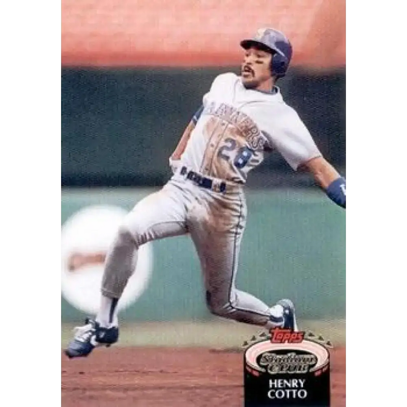 1992 Topps Stadium Club #14 Henry Cotto NM-MT Seattle Mariners Baseball Card - Baseball Card Single