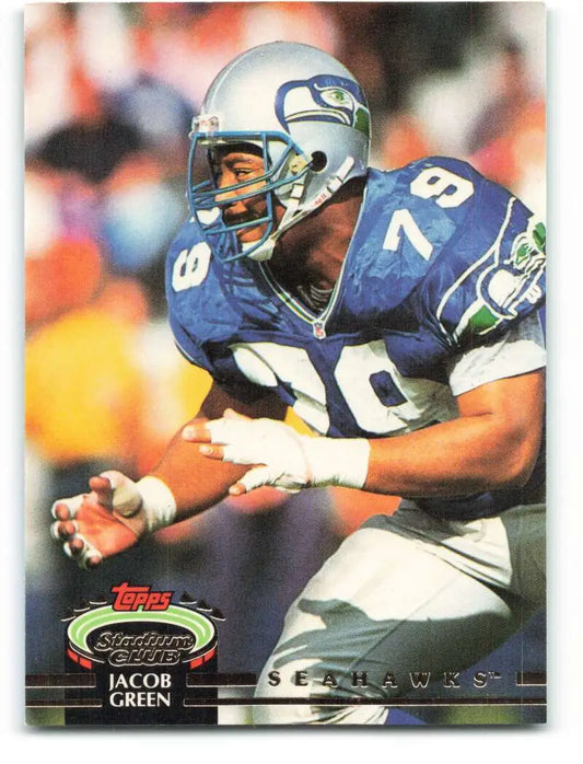1992 Topps Stadium Club #14 Jacob Green EX Excellent Seattle Seahawks Football Card - Football Card Single