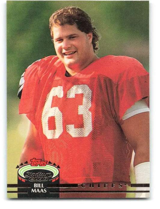 1992 Topps Stadium Club #144 Bill Maas EX Excellent Kansas City Chiefs Football Card - Football Card Single