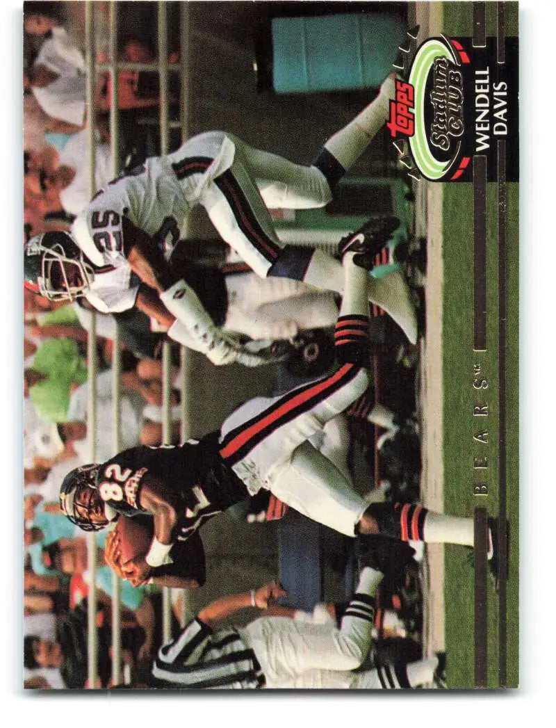 1992 Topps Stadium Club #145 Wendell Davis EX Excellent Chicago Bears Football Card - Football Card Single