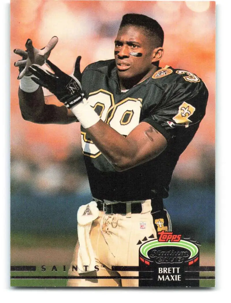 1992 Topps Stadium Club #148 Brett Maxie EX Excellent New Orleans Saints Football Card - Football Card Single