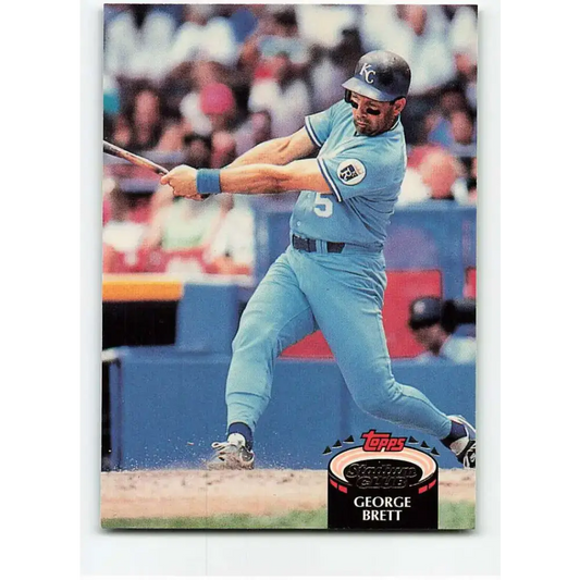 1992 Topps Stadium Club #150 George Brett NM-MT Kansas City Royals Baseball Card - Baseball Card Single