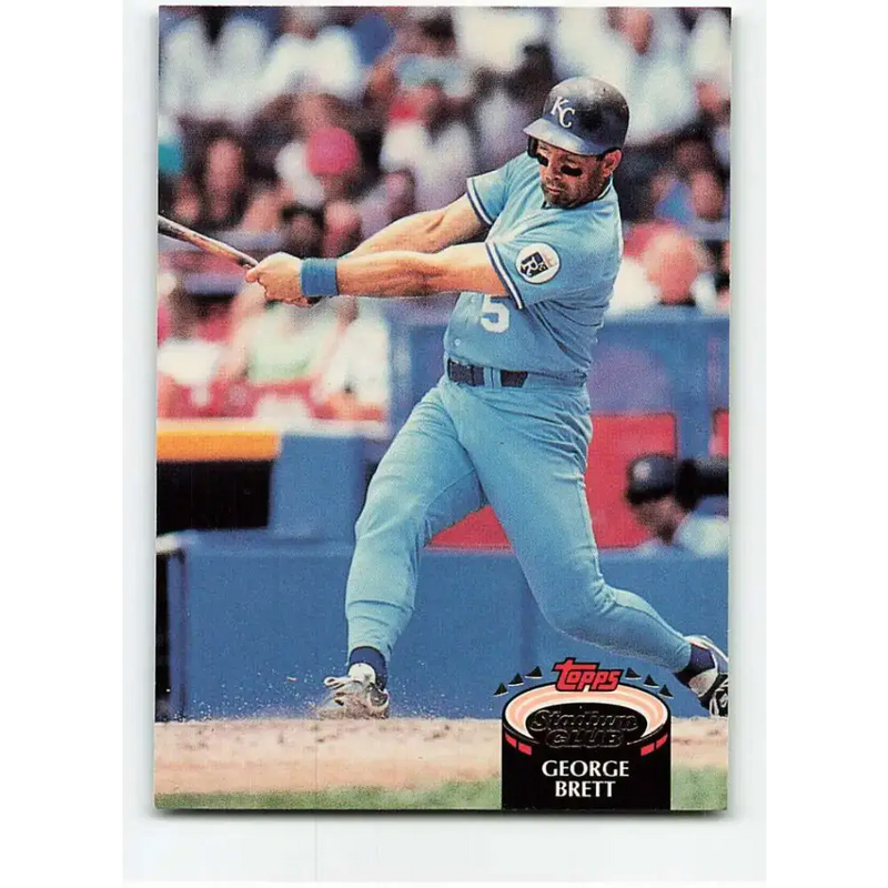 1992 Topps Stadium Club #150 George Brett NM-MT Kansas City Royals Baseball Card - Baseball Card Single