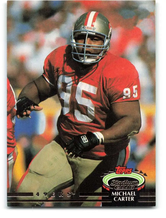 1992 Topps Stadium Club #150 Michael Carter EX Excellent San Francisco 49ers Football Card - Football Card Single