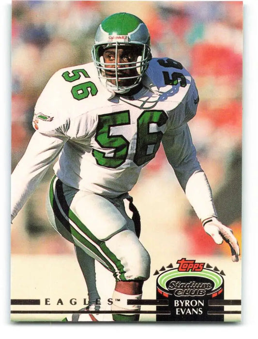 1992 Topps Stadium Club #151 Byron Evans EX Excellent Philadelphia Eagles Football Card - Football Card Single