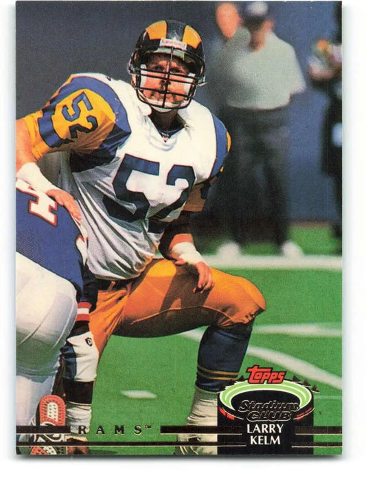 1992 Topps Stadium Club #153 Larry Kelm EX Excellent Los Angeles Rams Football Card - Football Card Single