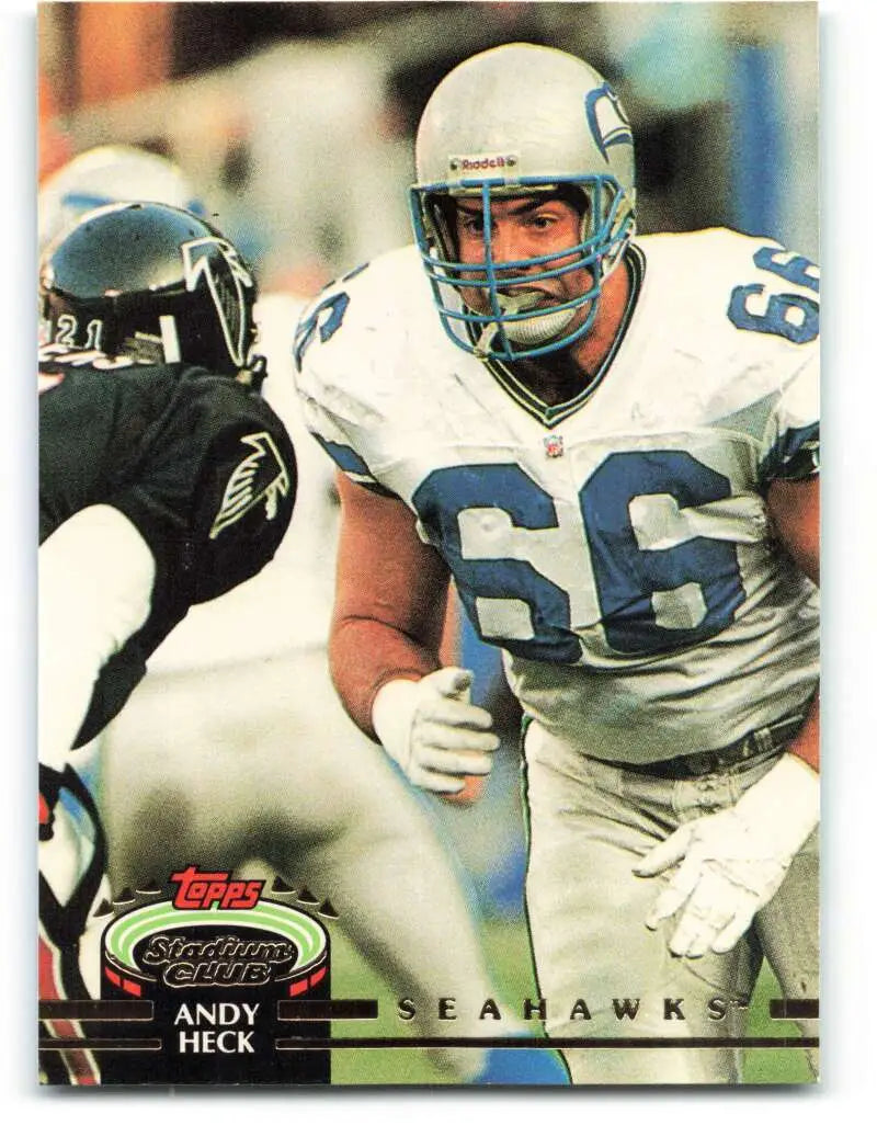 1992 Topps Stadium Club #154 Andy Heck EX Excellent Seattle Seahawks Football Card - Football Card Single