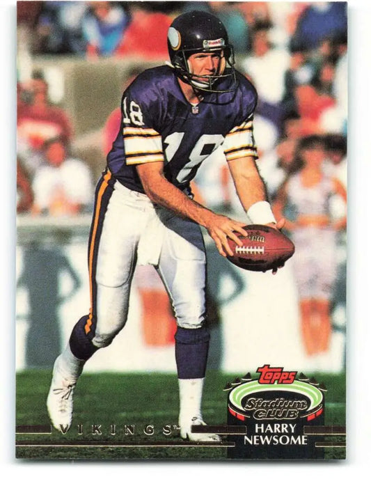 1992 Topps Stadium Club #155 Harry Newsome EX Excellent Minnesota Vikings Football Card - Football Card Single