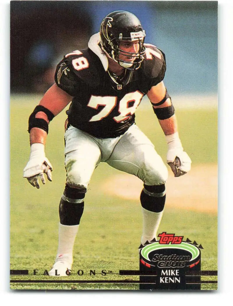 1992 Topps Stadium Club #157 Mike Kenn EX Excellent Atlanta Falcons Football Card - Football Card Single
