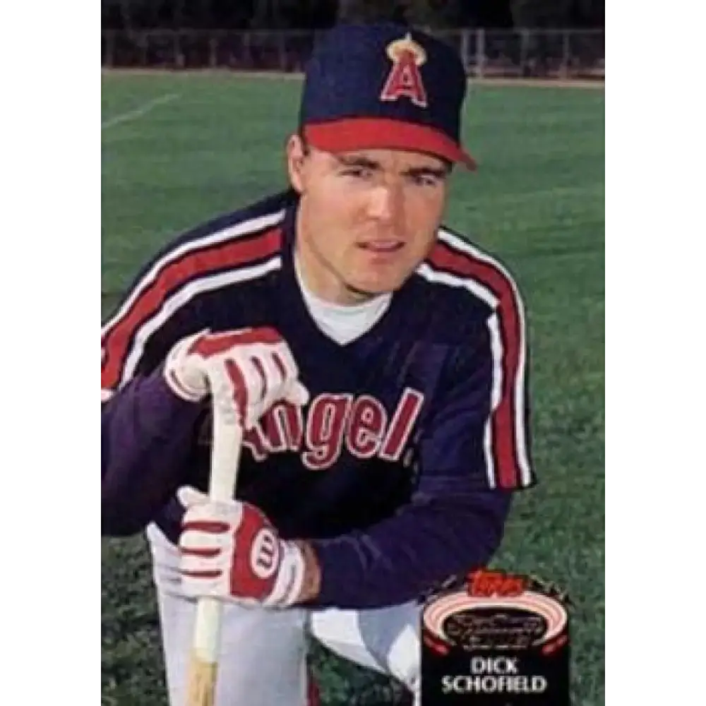 1992 Topps Stadium Club #16 Dick Schofield NM-MT California Angels Baseball Card - Baseball Card Single