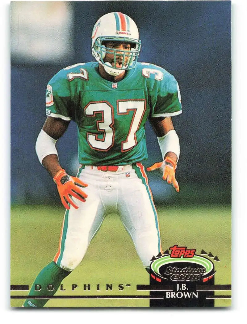 1992 Topps Stadium Club #16 J.B. Brown EX Excellent Miami Dolphins Football Card - Football Card Single