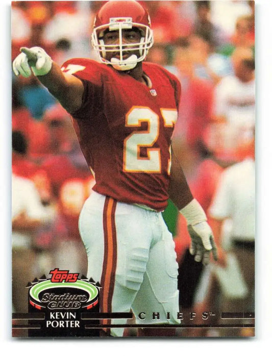 1992 Topps Stadium Club #163 Kevin Porter EX Excellent Kansas City Chiefs Football Card - Football Card Single