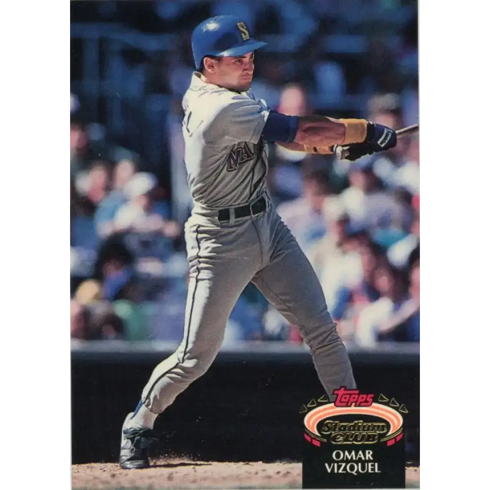1992 Topps Stadium Club #163 Omar Vizquel NM-MT Seattle Mariners Baseball Card - Baseball Card Single