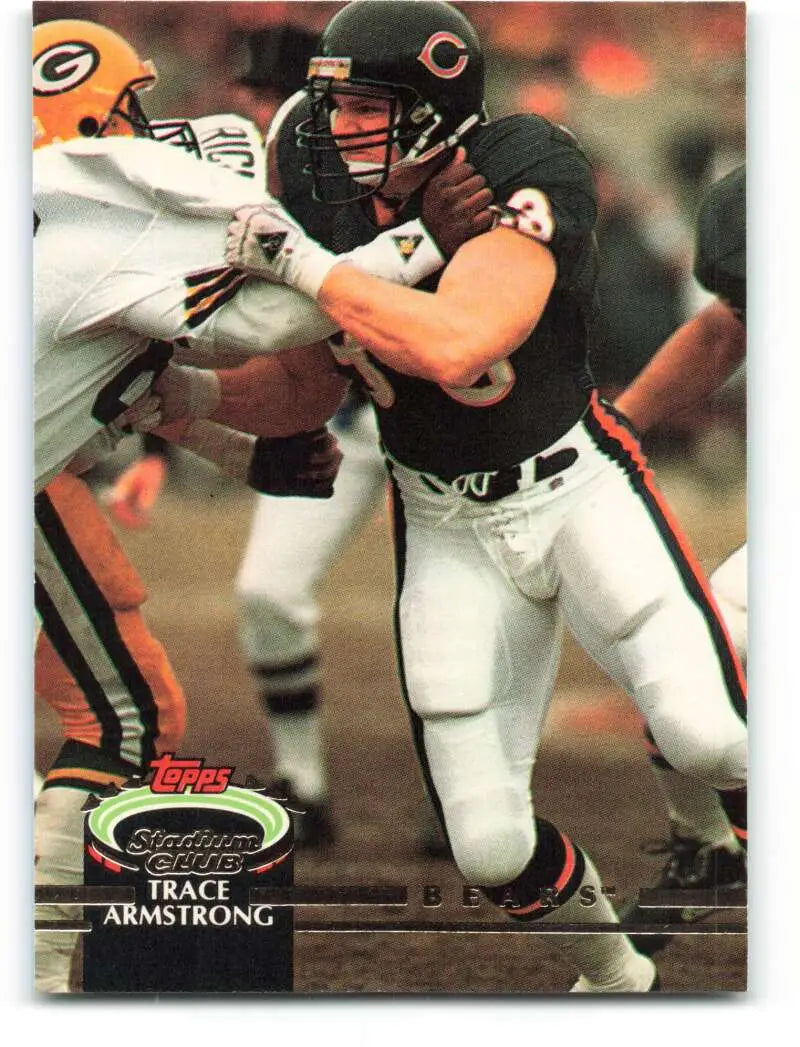 1992 Topps Stadium Club #164 Trace Armstrong EX Excellent Chicago Bears Football Card - Football Card Single