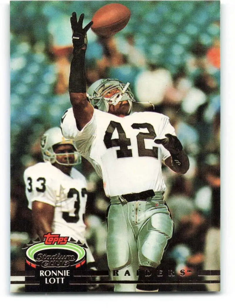 1992 Topps Stadium Club #167 Ronnie Lott EX Excellent Los Angeles Raiders Football Card - Football Card Single