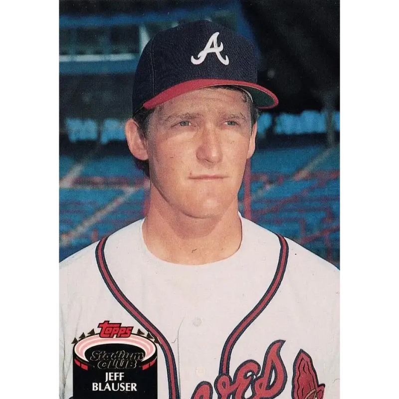 1992 Topps Stadium Club #168 Jeff Blauser NM-MT Atlanta Braves Baseball Card - Baseball Card Single