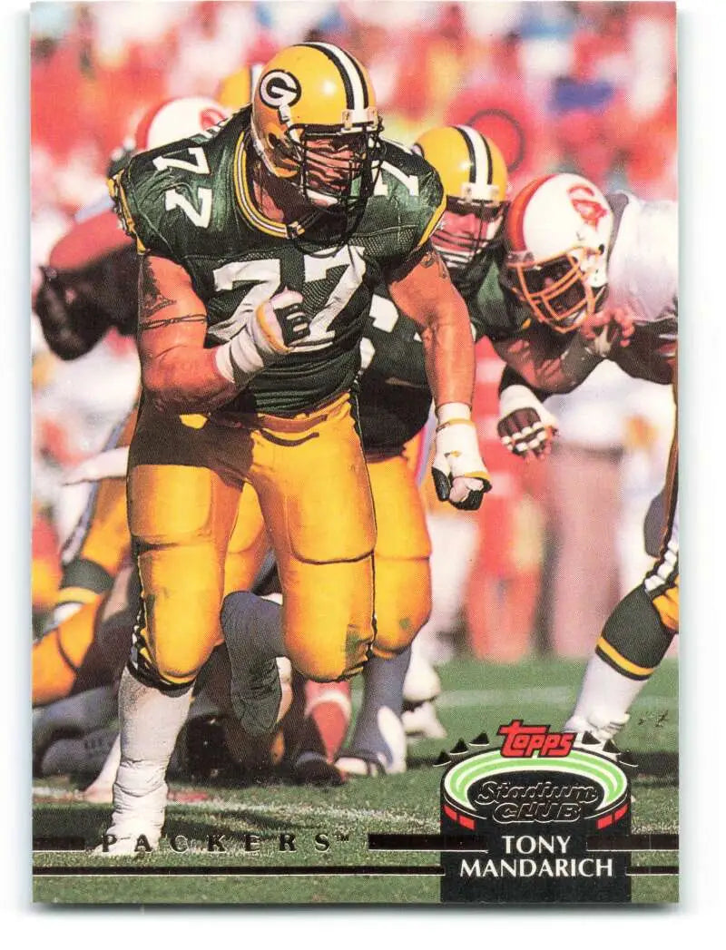 1992 Topps Stadium Club #168 Tony Mandarich EX Excellent Green Bay Packers Football Card - Football Card Single