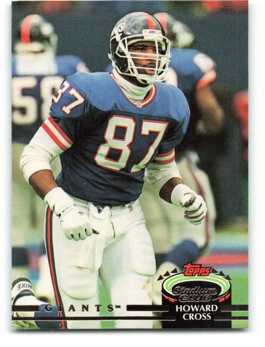 1992 Topps Stadium Club #169 Howard Cross EX Excellent New York Giants Football Card - Football Card Single